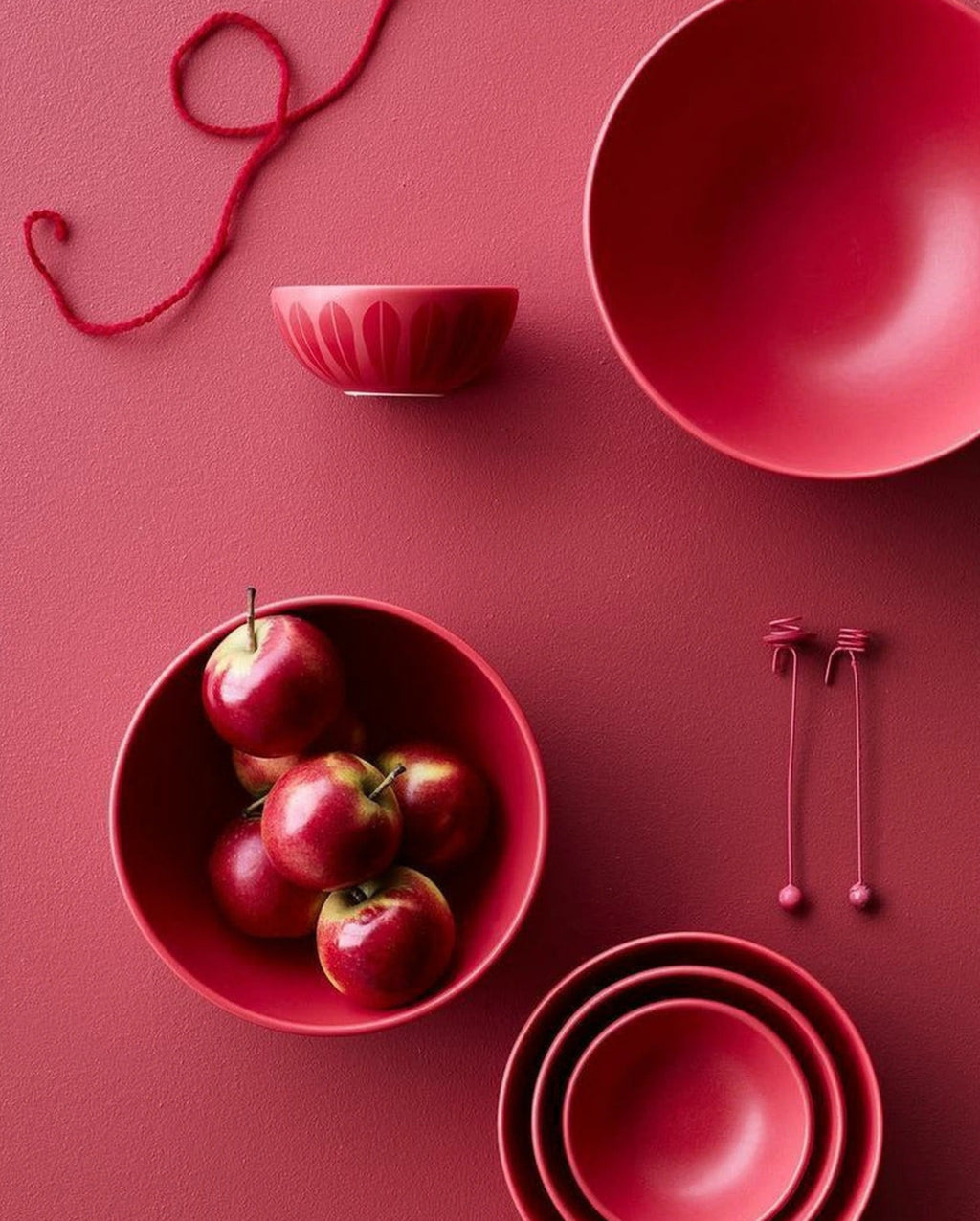 Lucie Kaas Arne Clausen Lotus bowl red, Ø12 cm