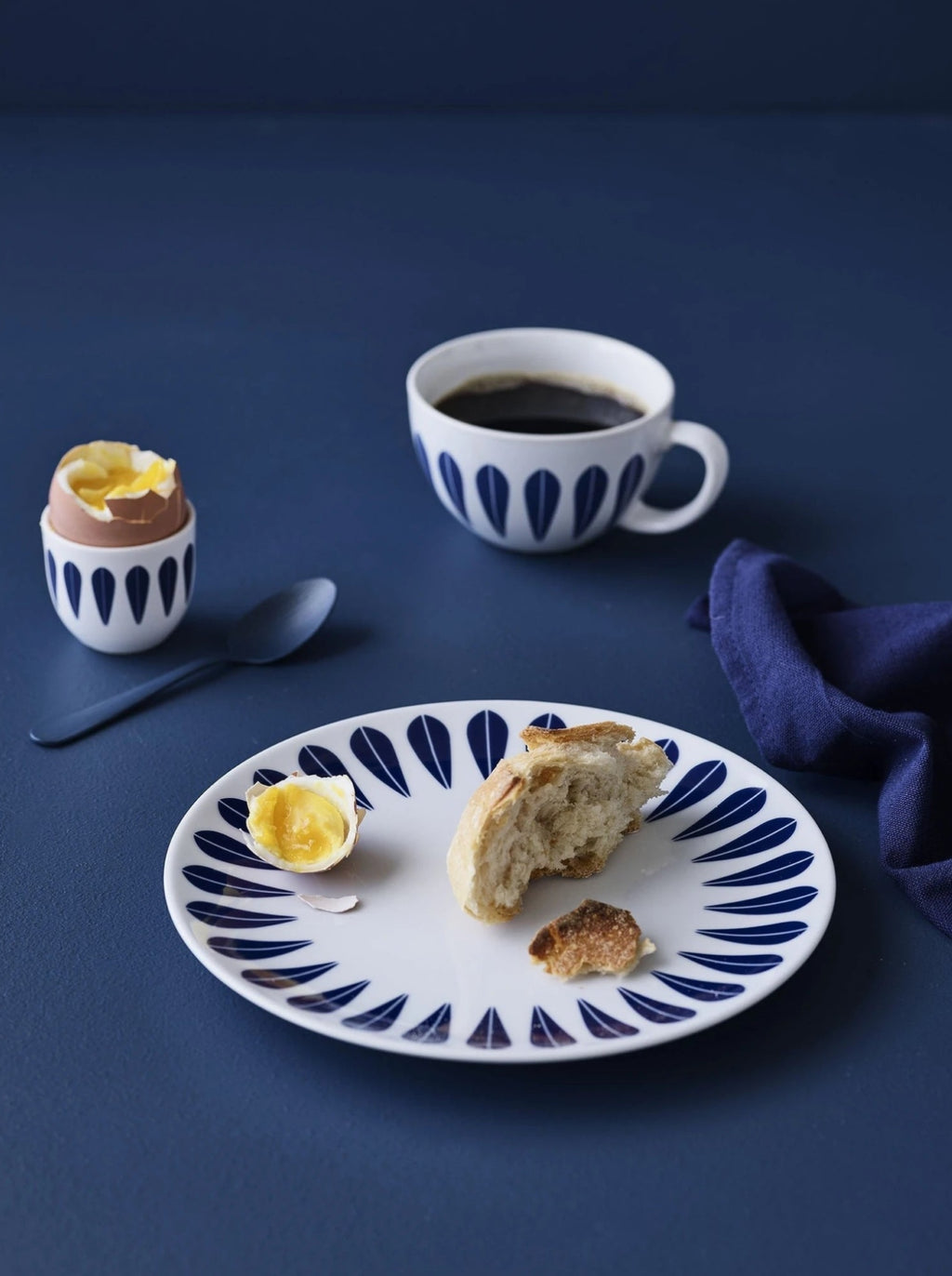 Lucie Kaas Arne Clausen egg cup dark blue, 2 pcs.