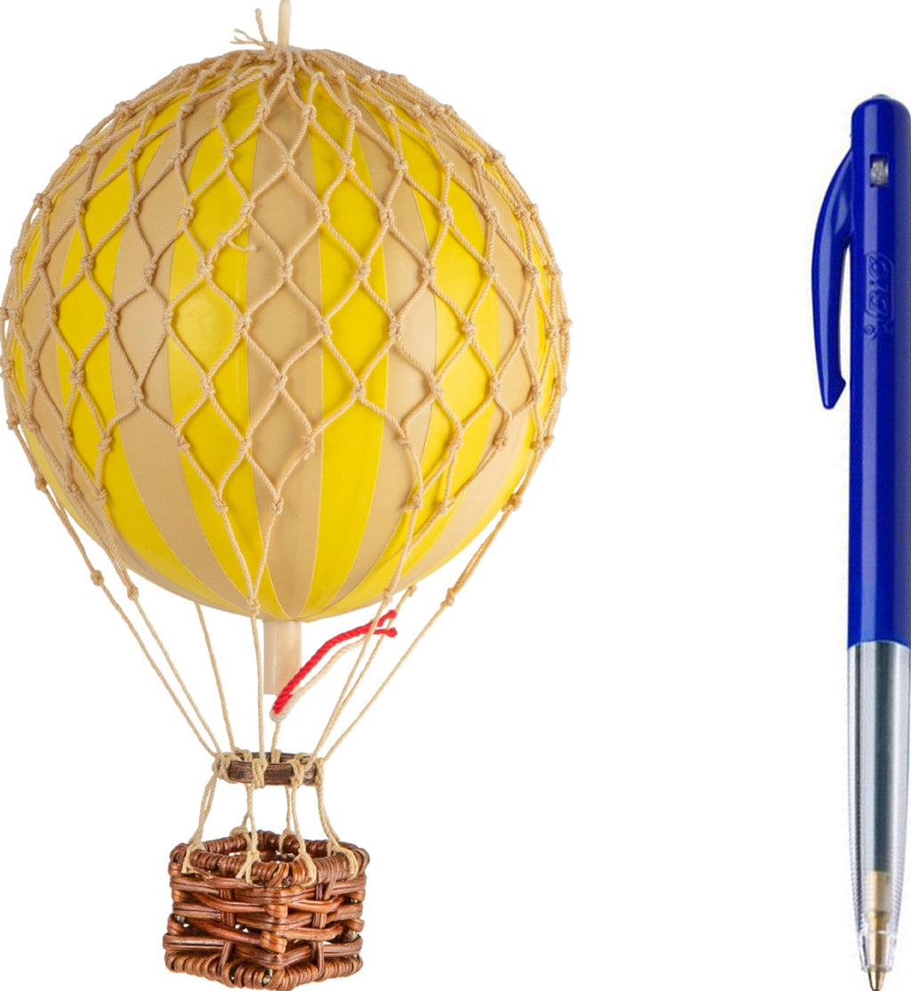 Authentic Models Floating The Skies Balloon Model, True Yellow, Ø 8.5 Cm