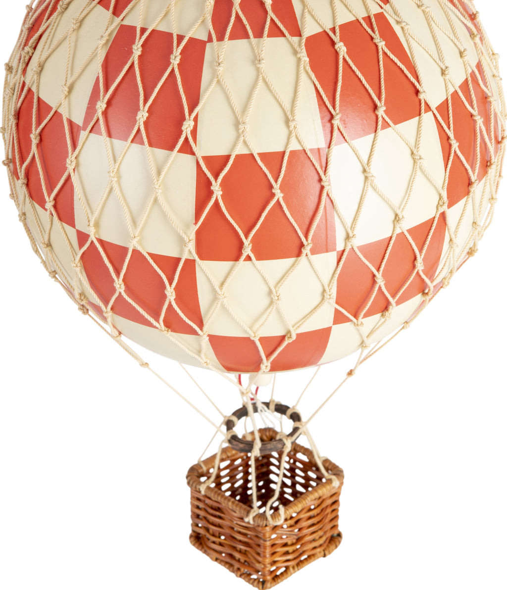 Authentic Models Travels Light Balloon Model, Check Red, Ø 18 Cm