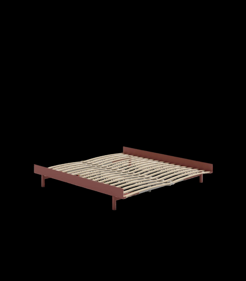 Moebe Bed, 180 Cm, Slats, Dusty Rose
