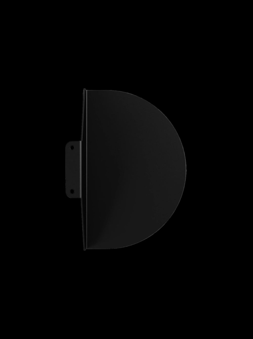 Minimalist Black Moebe Bedside Table - Crescent Design, Steel, 25x40x12.5 cm