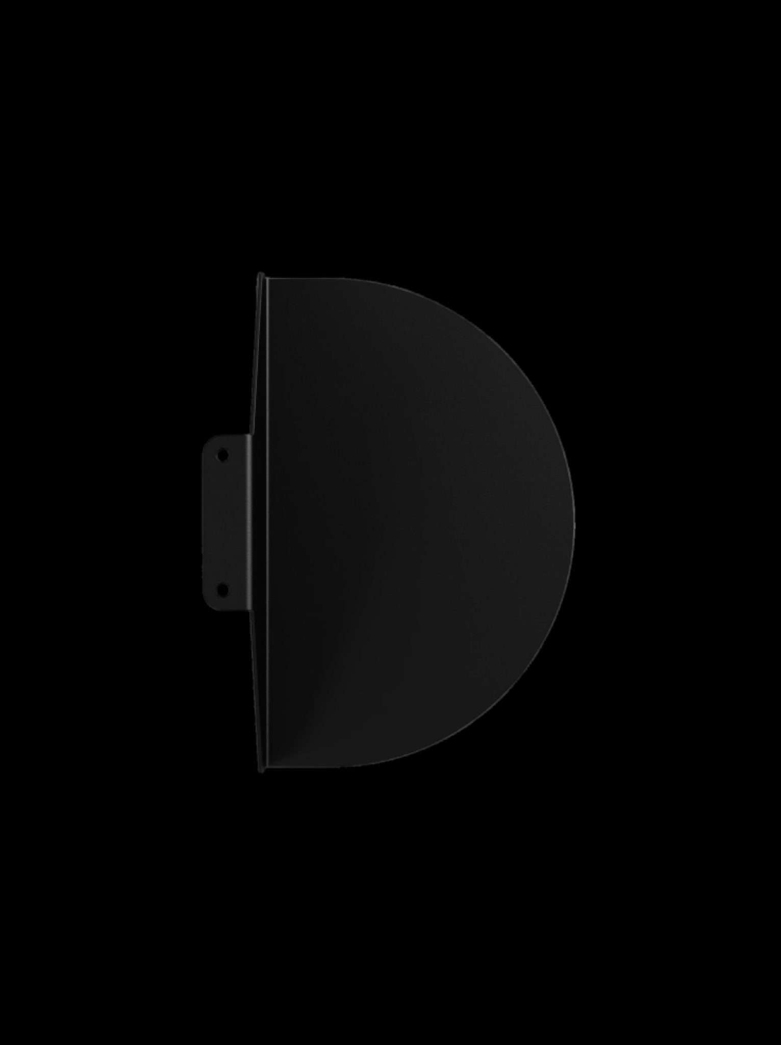 Minimalist Black Moebe Bedside Table - Crescent Design, Steel, 25x40x12.5 cm