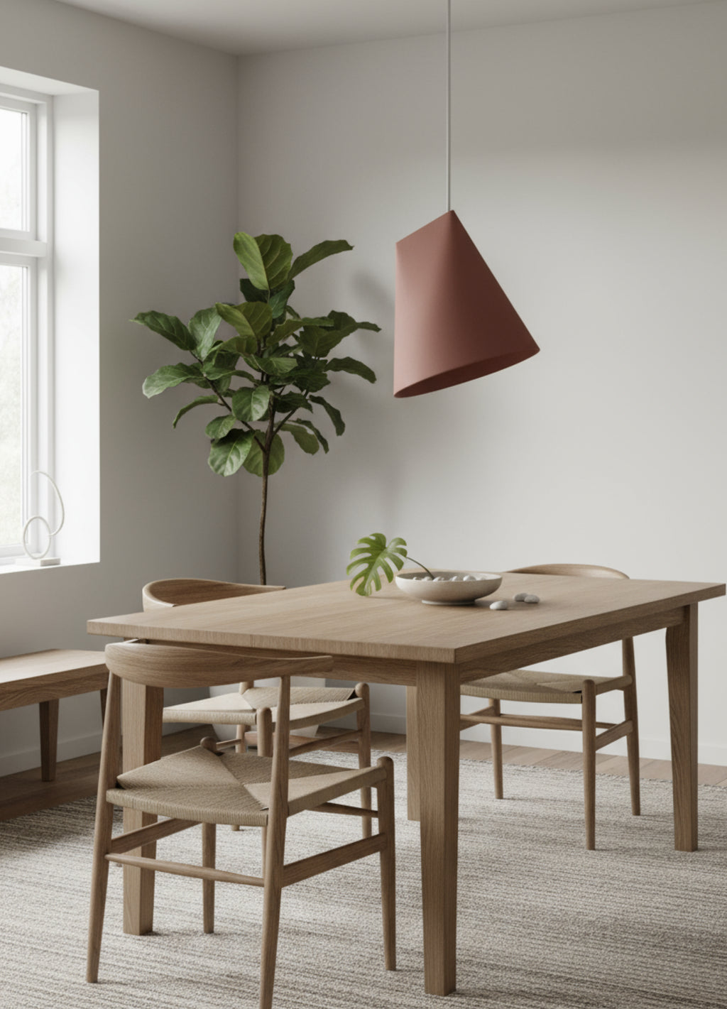 Moebe Ceramic Pendant, Terracotta, Wide