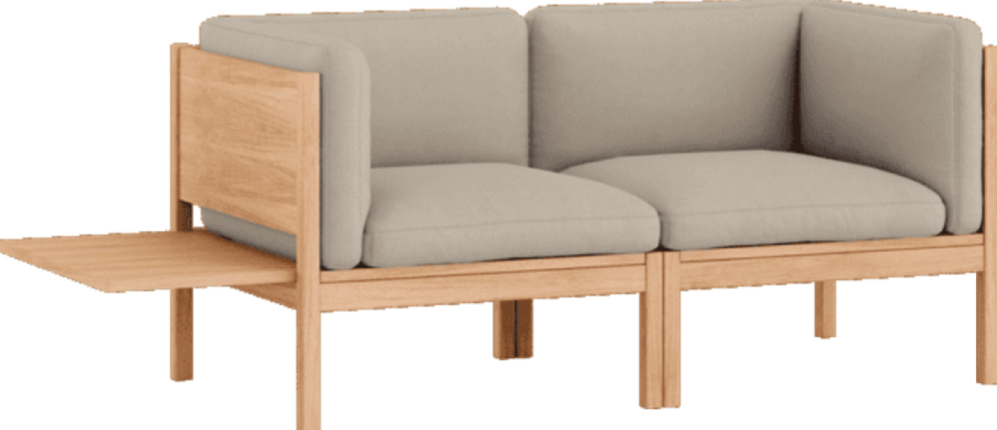 Moebe Modular Sofa Set, 2 Seater Sofa With Sides + 1 Side Table, Field 233 (fsc Mix Credit)