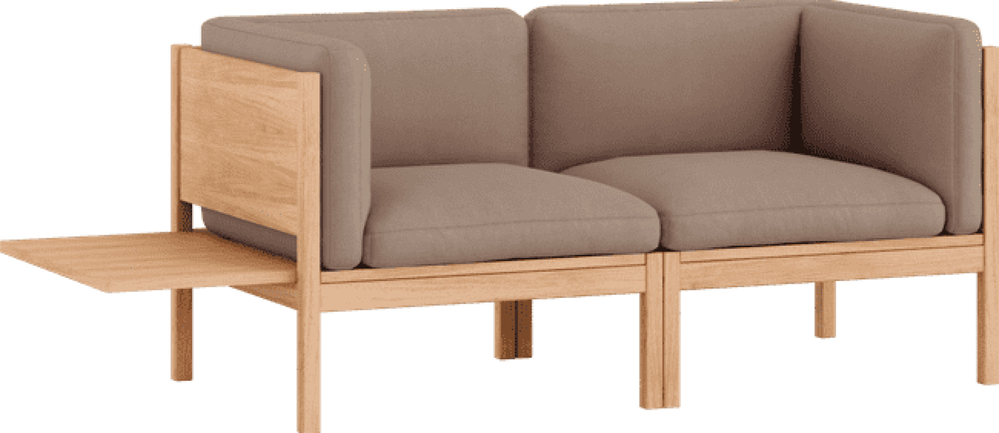 Moebe Modular Sofa Set, 2 Seater Sofa With Sides + 1 Side Table, Field 343 (fsc Mix Credit)