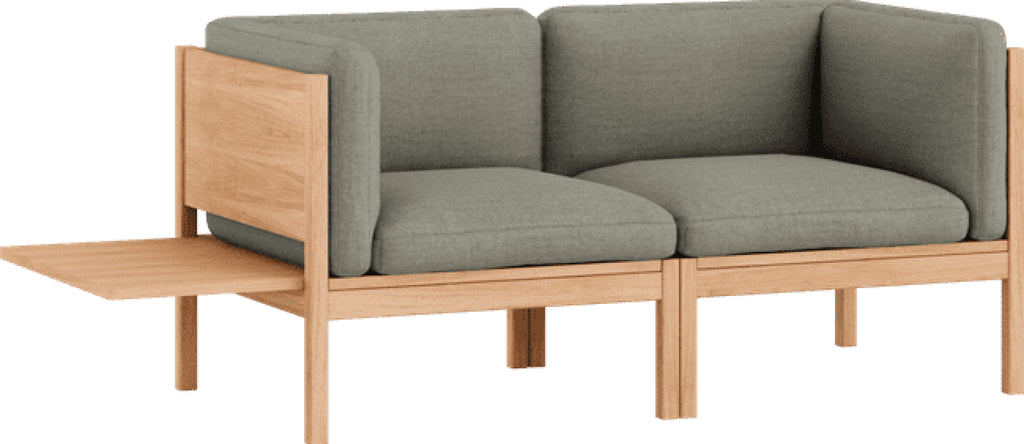 Moebe Modular Sofa Set, 2 Seater Sofa With Sides + 1 Side Table, Re-wool 128 (fsc Mix Credit)
