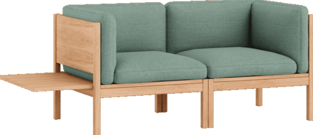 Moebe Modular Sofa Set, 2 Seater Sofa With Sides + 1 Side Table, Re-wool 868 (fsc Mix Credit)