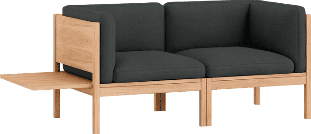 Moebe Modular Sofa Set, 2 Seater Sofa With Sides + 1 Side Table, Re-wool 987 (fsc Mix Credit)