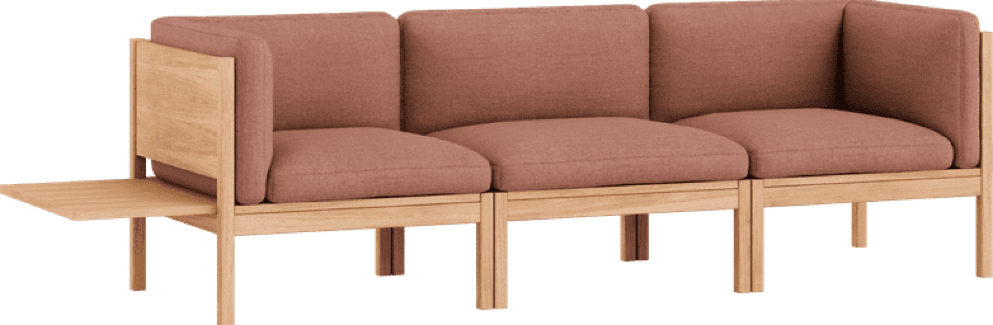 Moebe Modular Sofa Set, 3 Seater Sofa With Sides + 1 Side Table, Re-wool 648 (fsc Mix Credit)