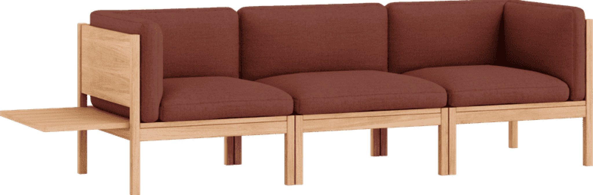 Moebe Modular Sofa Set, 3 Seater Sofa With Sides + 1 Side Table, Re-wool 687 (fsc Mix Credit)