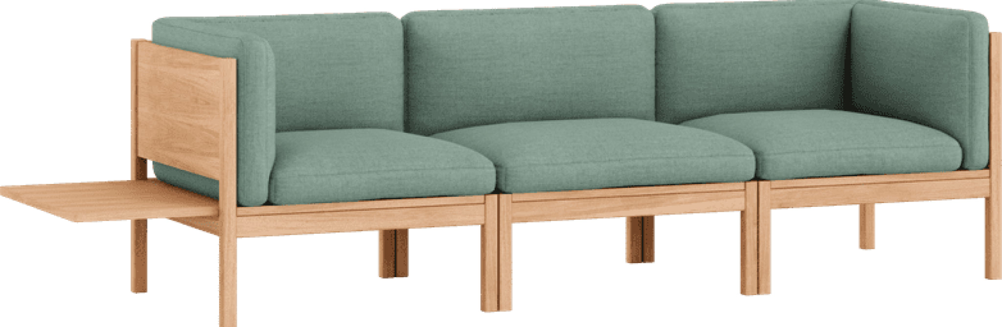 Moebe Modular Sofa Set, 3 Seater Sofa With Sides + 1 Side Table, Re-wool 868 (fsc Mix Credit)
