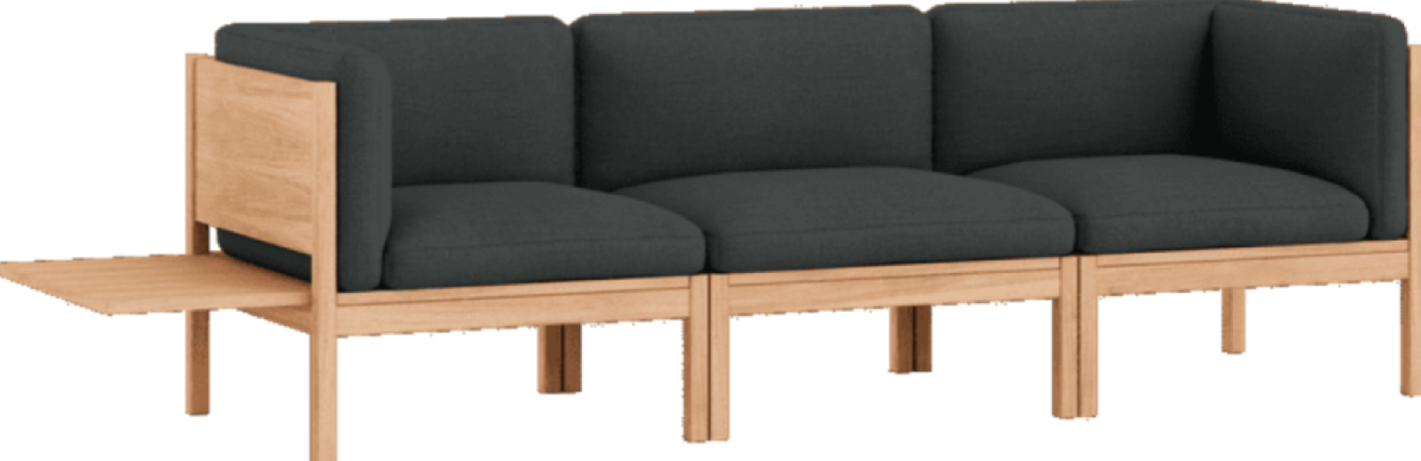 Moebe Modular Sofa Set, 3 Seater Sofa With Sides + 1 Side Table, Re-wool 987 (fsc Mix Credit)