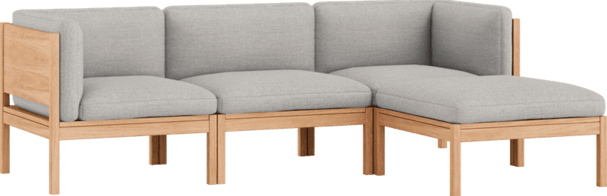 Moebe Modular Sofa Set, 3 Seater Sofa With Sides + Chaise Longue, Autumn 101 (fsc Mix Credit)