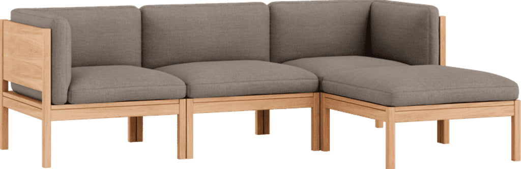 Moebe Modular Sofa Set, 3 Seater Sofa With Sides + Chaise Longue, Autumn 331 (fsc Mix Credit)