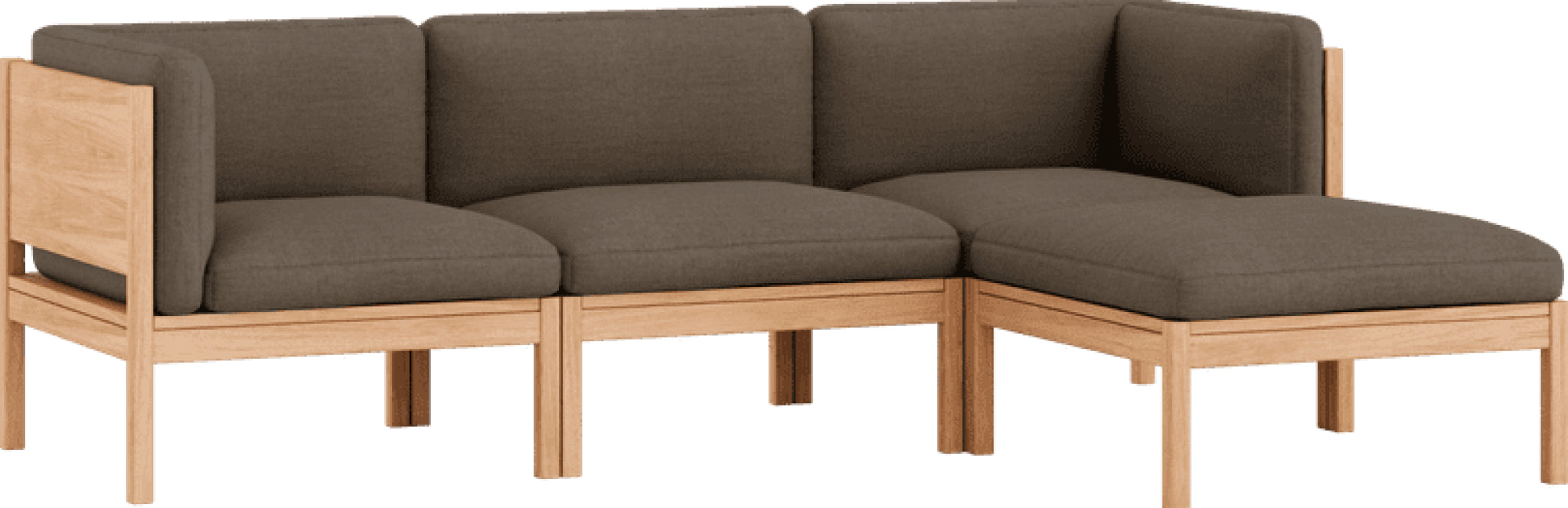 Moebe Modular Sofa Set, 3 Seater Sofa With Sides + Chaise Longue, Autumn 361 (fsc Mix Credit)