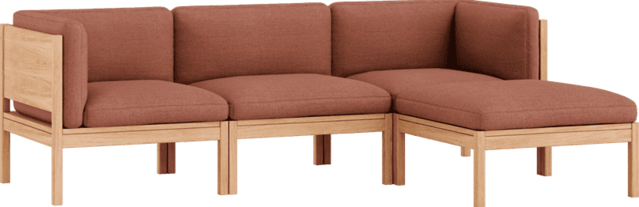 Moebe Modular Sofa Set, 3 Seater Sofa With Sides + Chaise Longue, Autumn 551 (fsc Mix Credit)