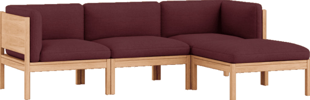 Moebe Modular Sofa Set, 3 Seater Sofa With Sides + Chaise Longue, Autumn 681 (fsc Mix Credit)