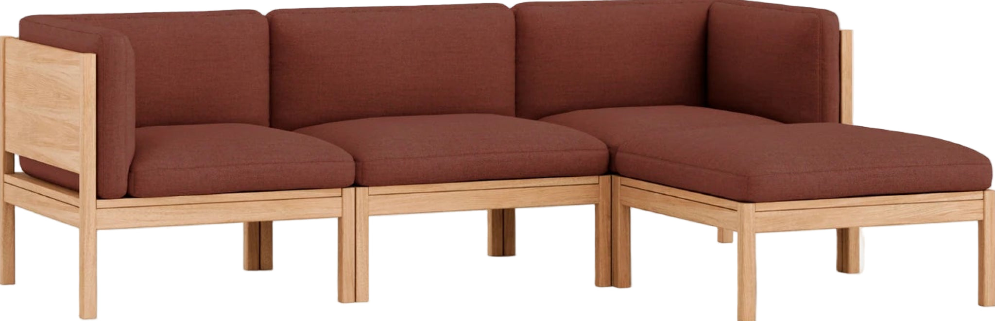 Moebe Modular Sofa Set, 3 Seater Sofa With Sides + Chaise Longue, Re-wool 687 (fsc Mix Credit)