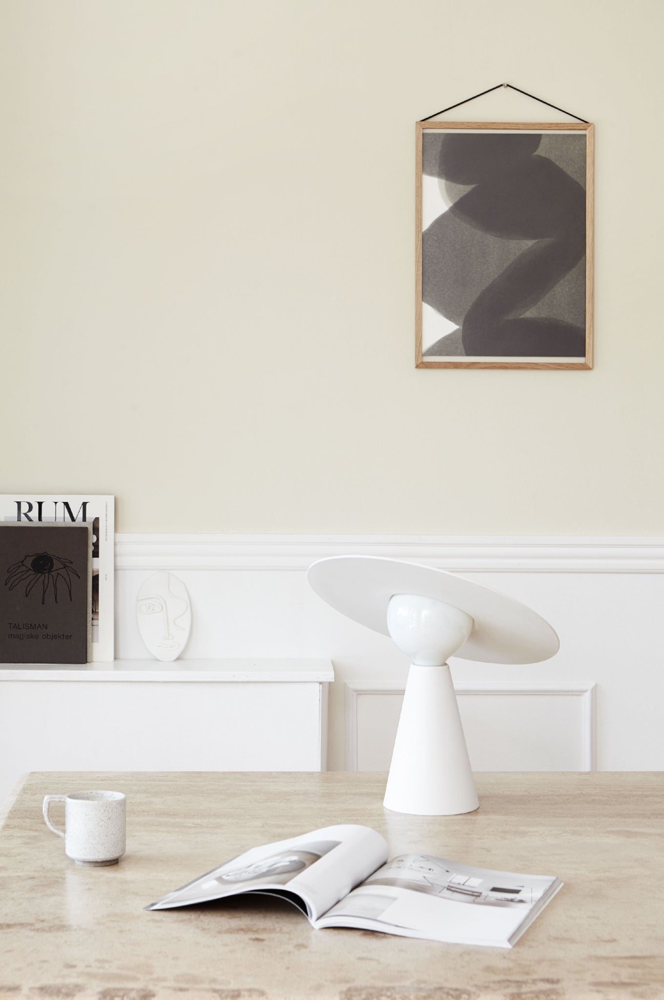 Moebe Ceramic Table Lamp, White