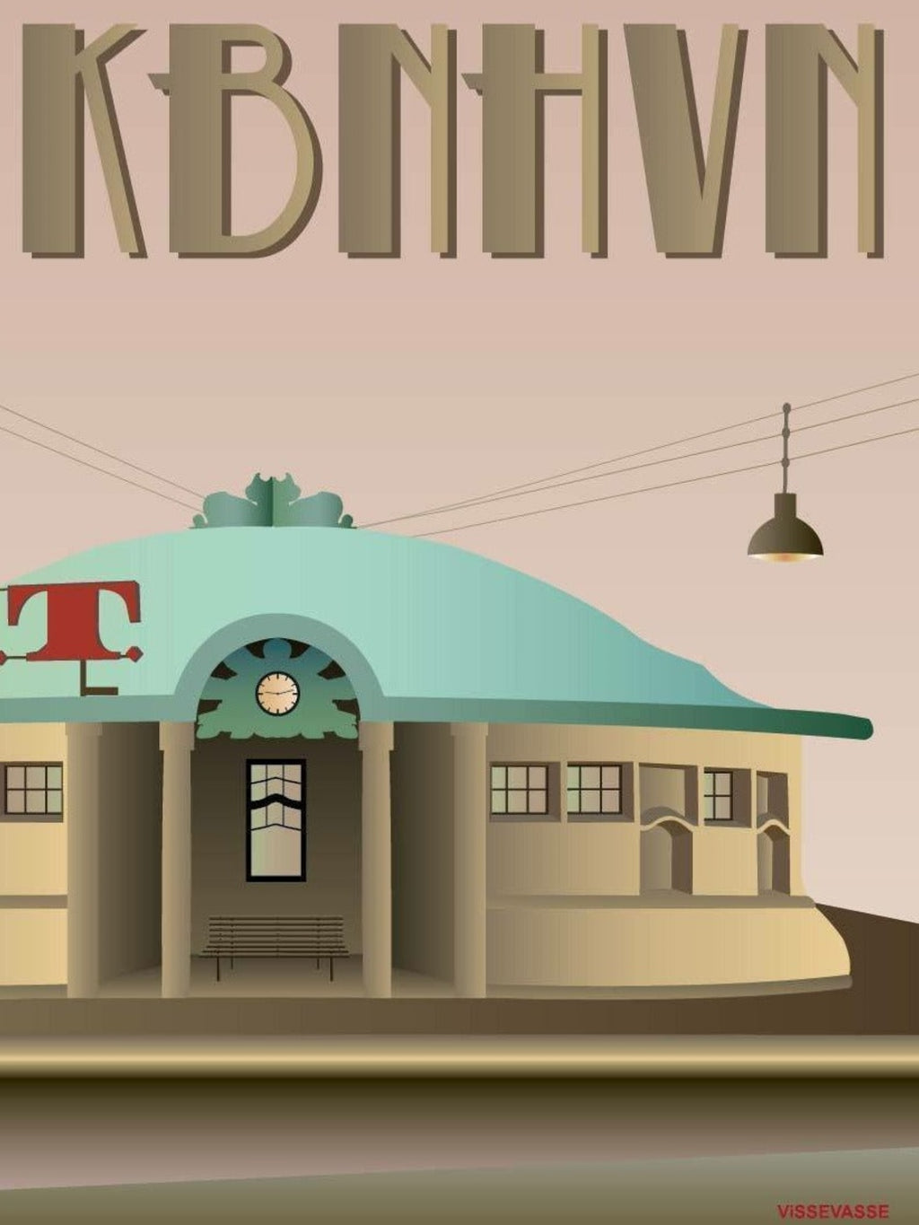 Vissevasse Copenhagen Triangle Poster, 30 X40 Cm