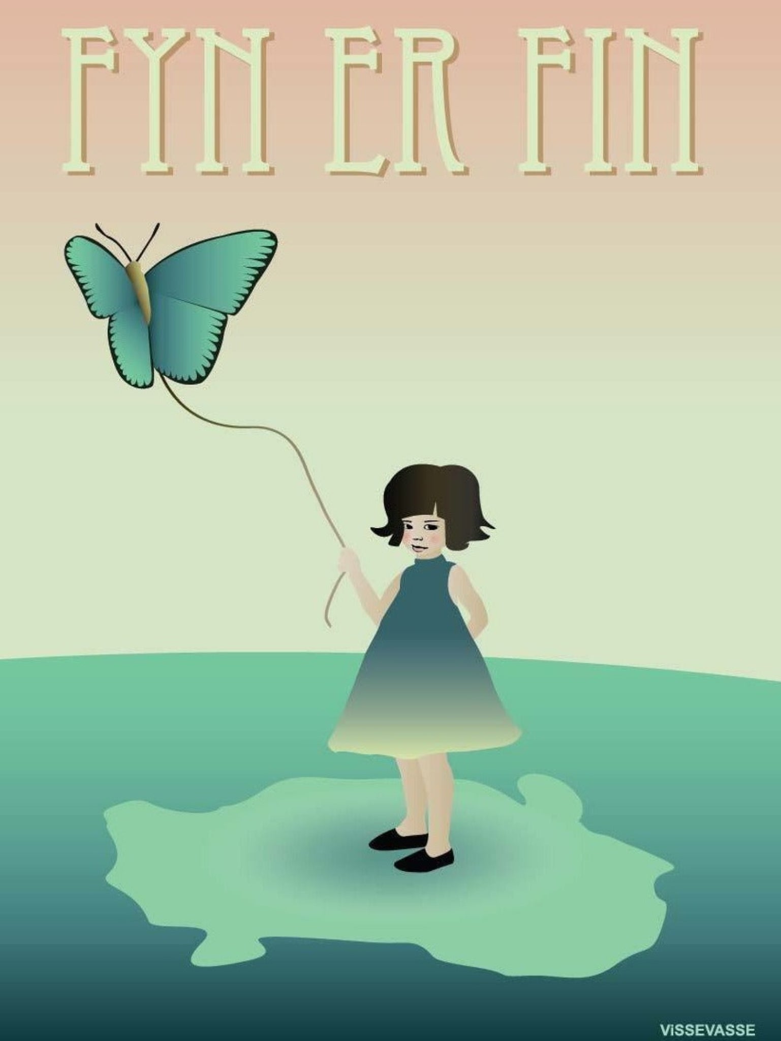 Vissevasse Fyn Poster, 30 X40 Cm