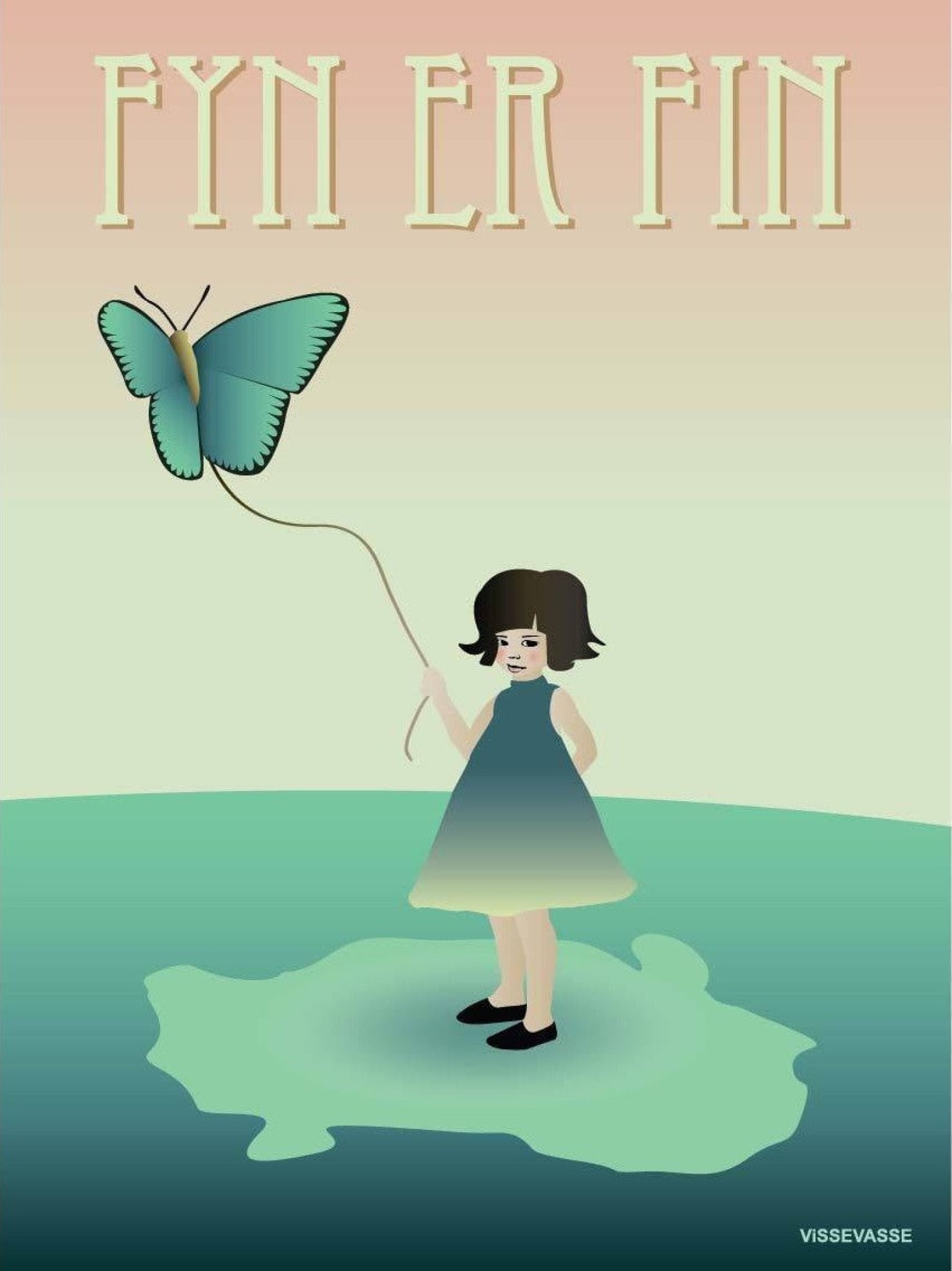 Vissevasse Fyn Poster, 15 X21 Cm