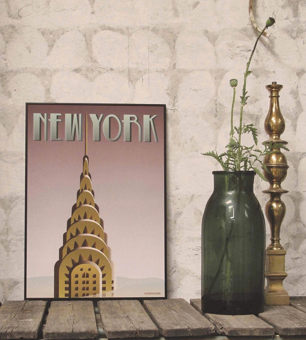 Vissevasse New York Chrysler Poster, 15 X21 Cm