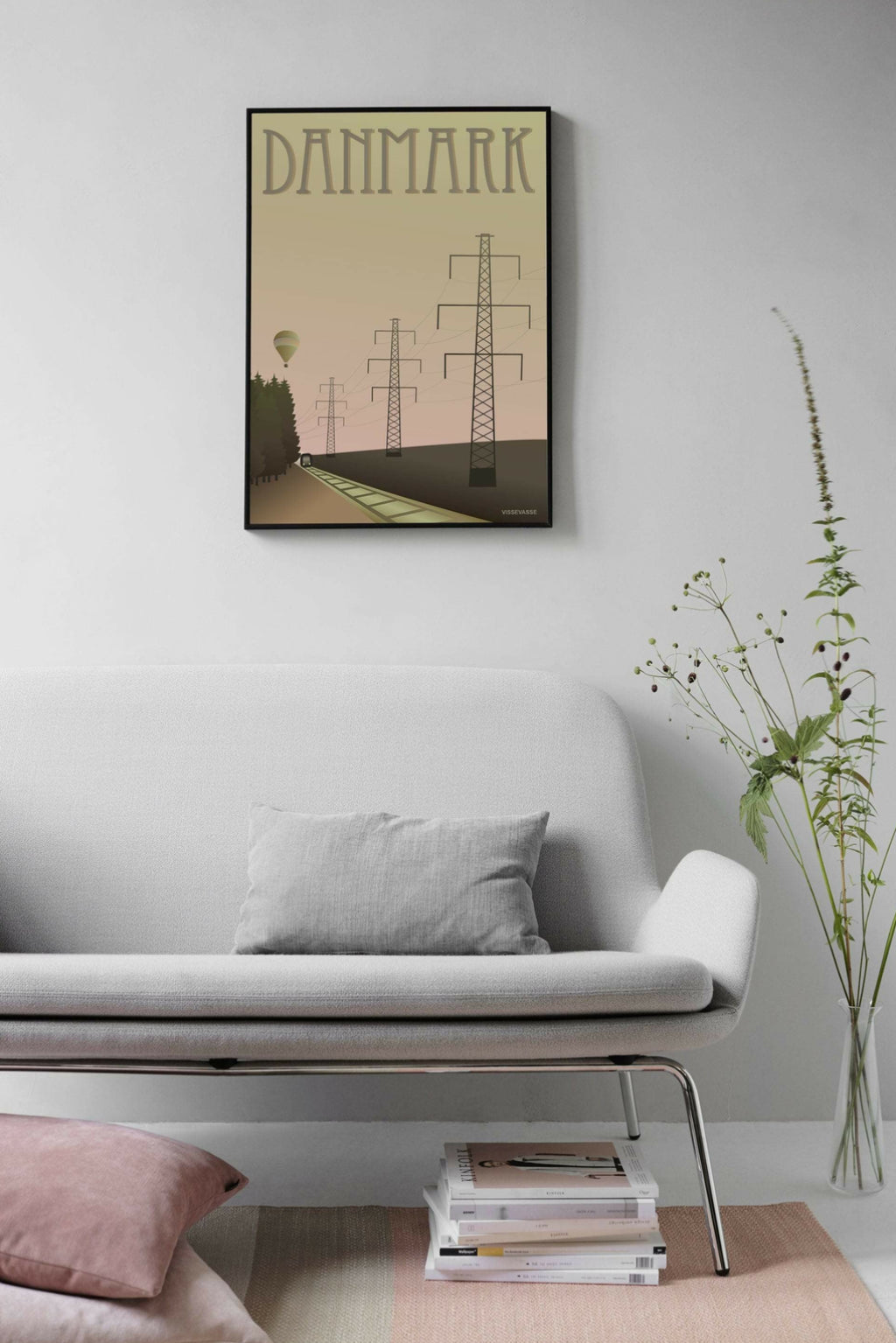 Vissevasse Denmark Mast Poster, 50 X70 Cm