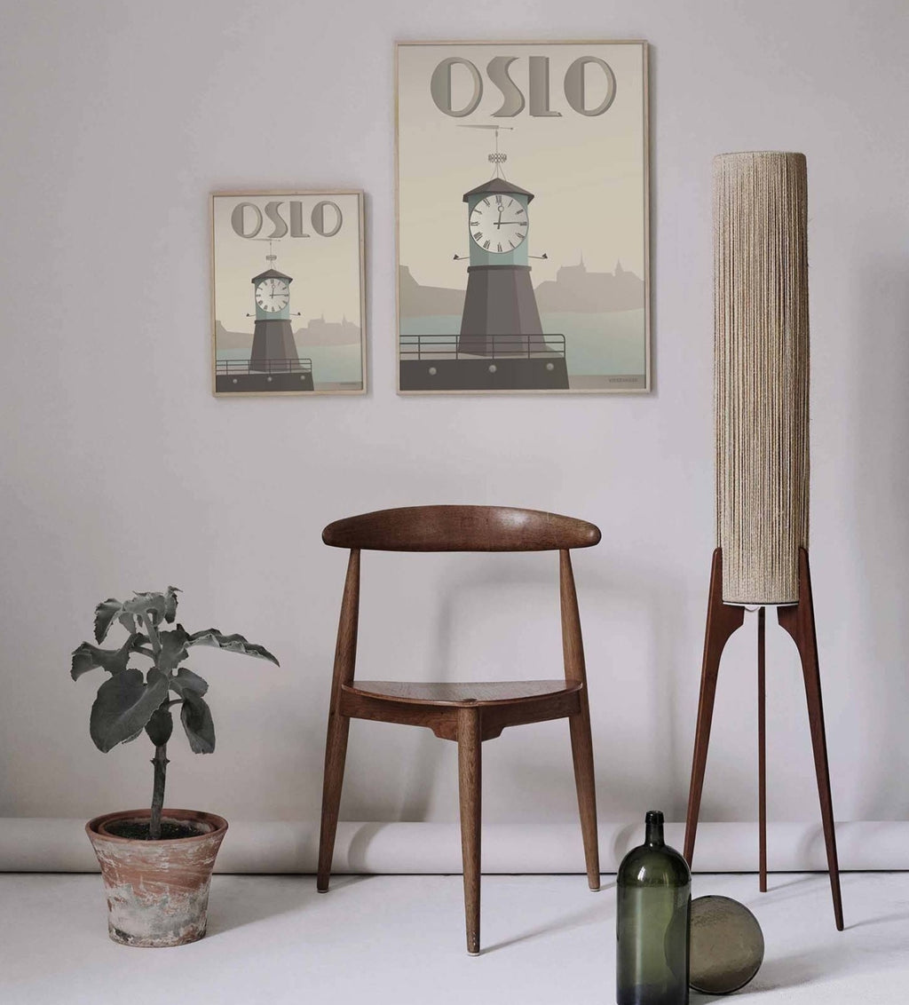 Vissevasse Oslo Aker Bridge Poster, 15 X21 Cm