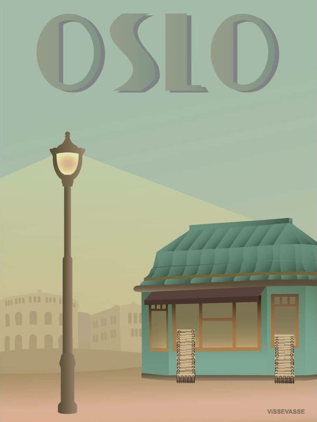 Vissevasse Oslo Newsstand Poster, 30 X40 Cm