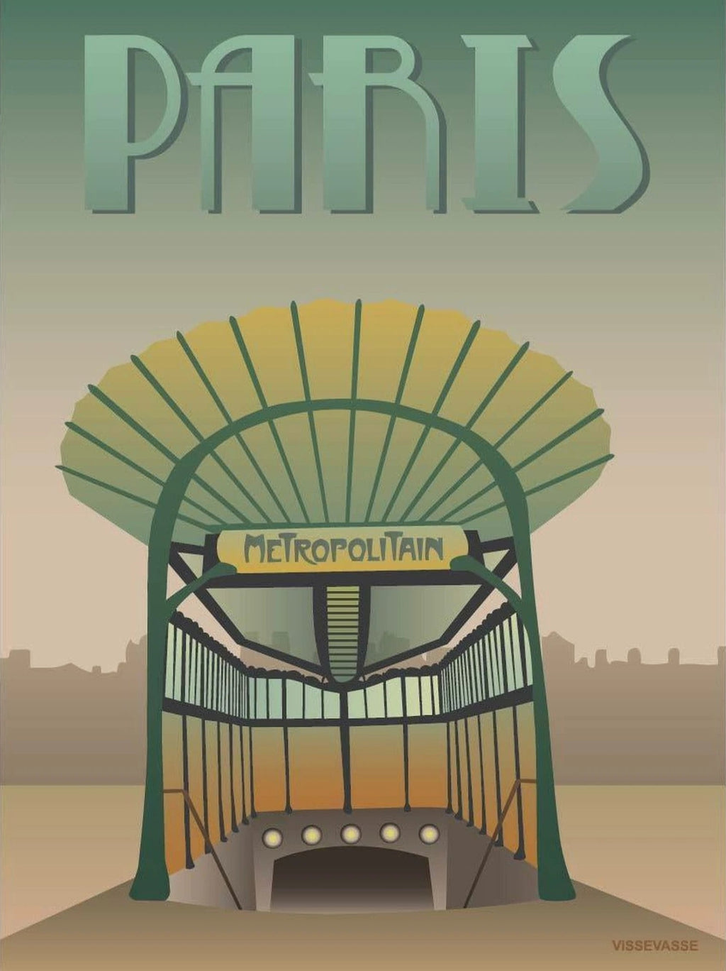 Vissevasse Paris Subway Poster, 50 X70 Cm