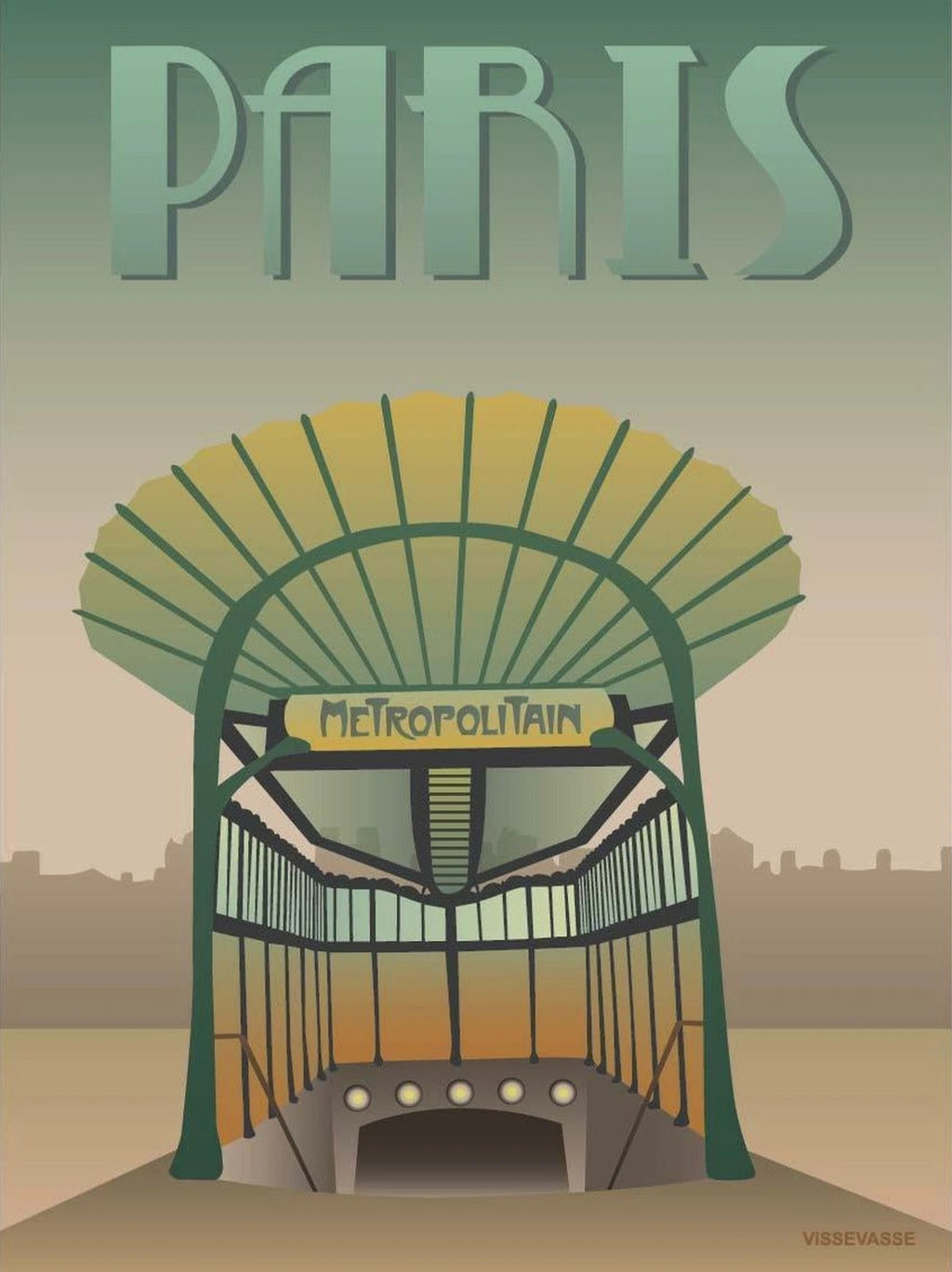 Vissevasse Paris Subway Poster, 30 X40 Cm