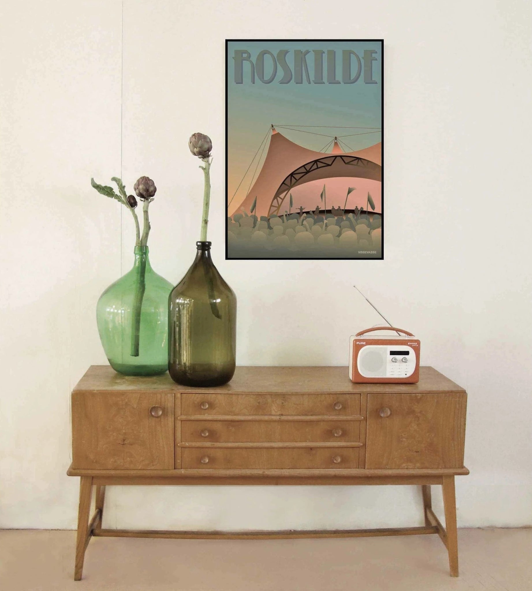 Vissevasse Roskilde Festival Poster, 30 X40 Cm