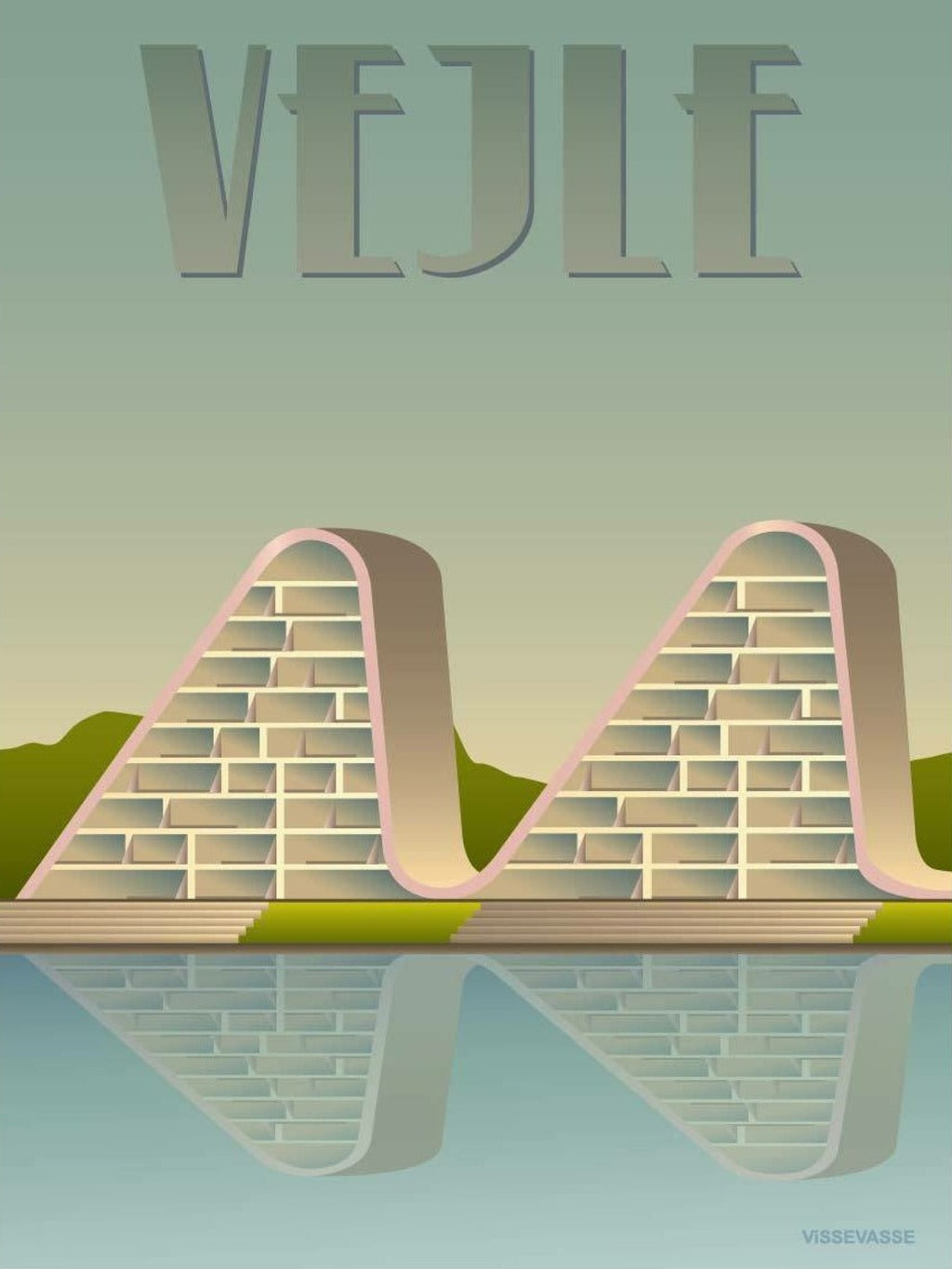 Vissevasse Vejle Wave Poster, 50 X70 Cm