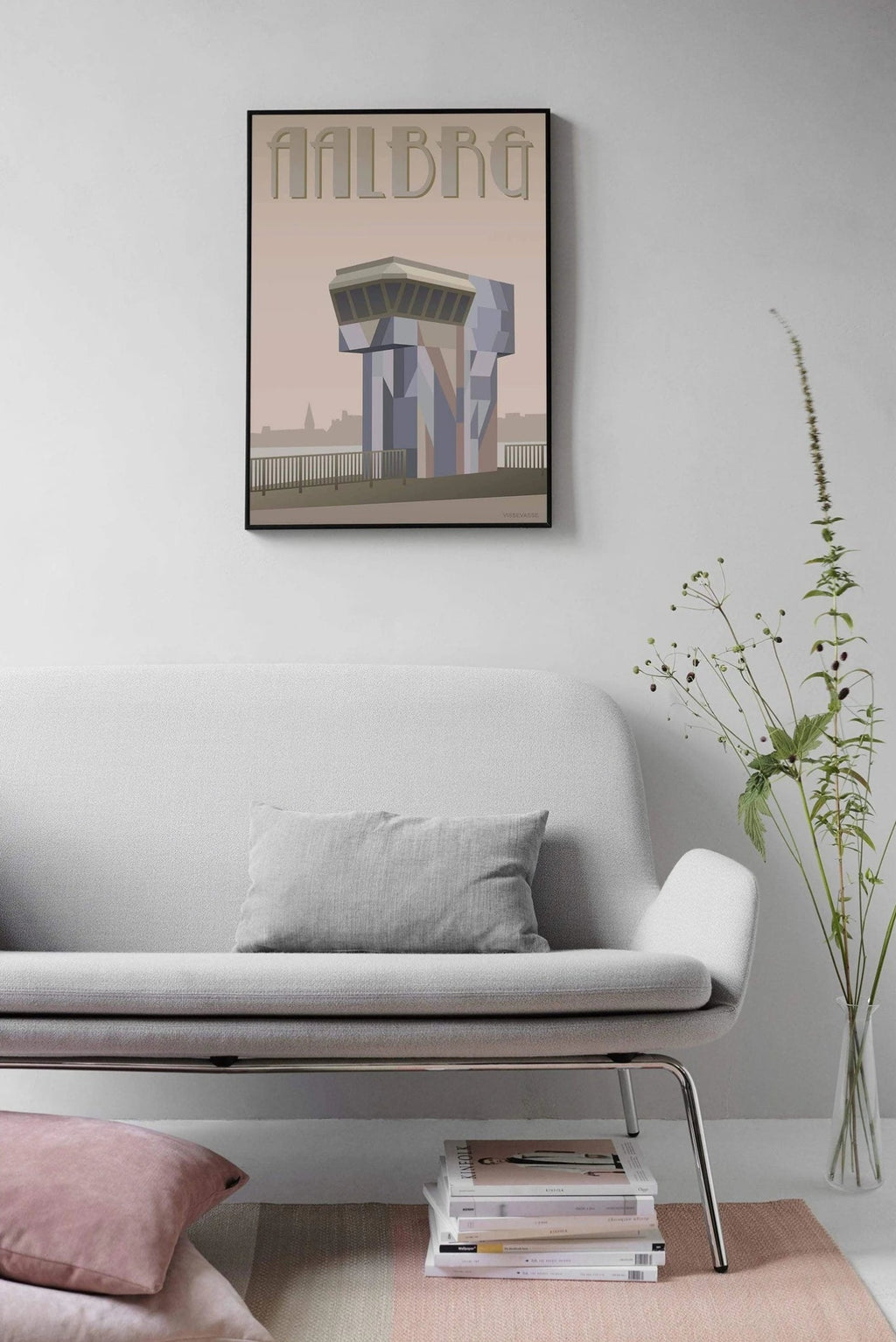 Vissevasse Aalborg Limfjord Bridge Poster, 15 X21 Cm