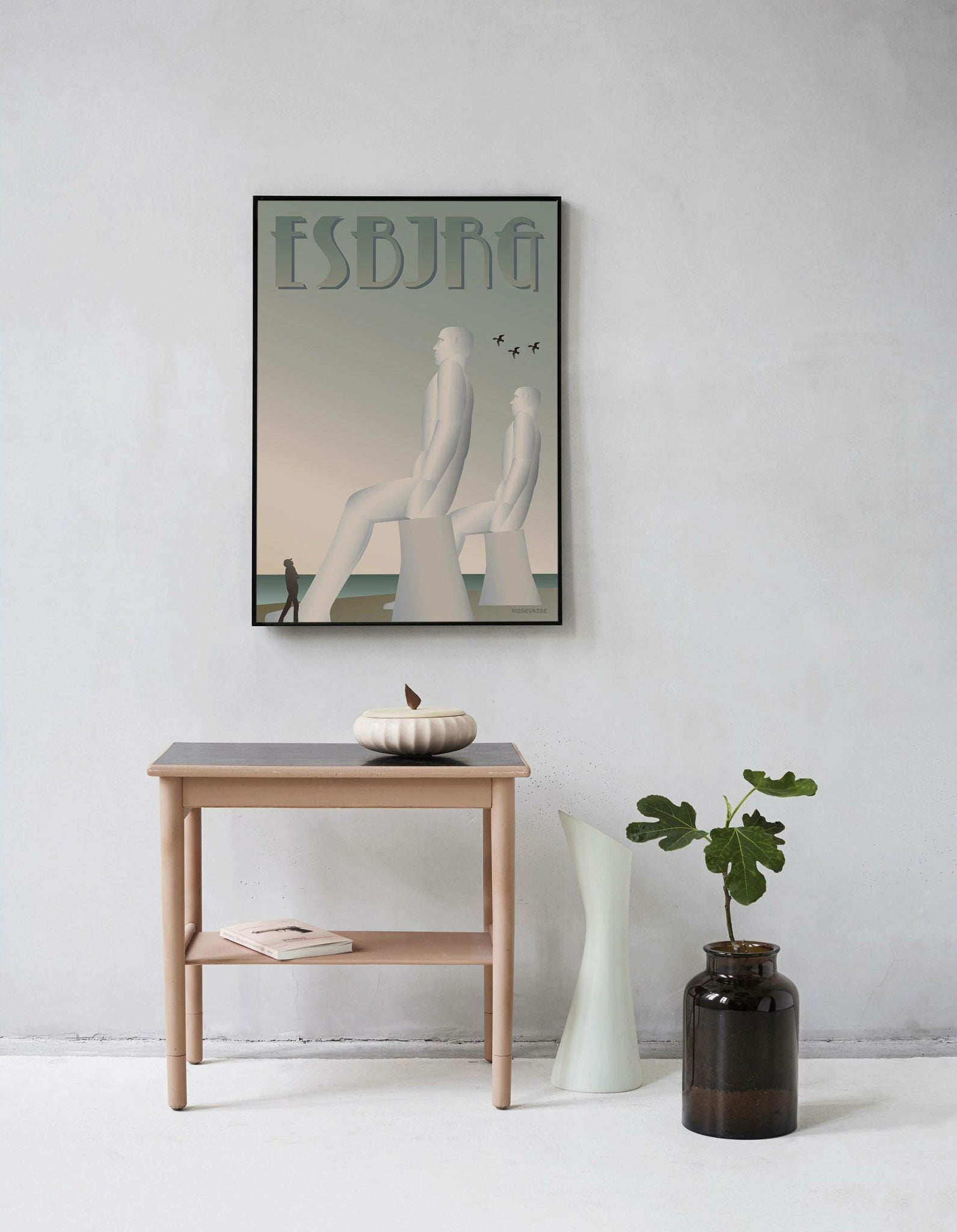 Vissevasse Esbjerg White Men Poster, 30 X40 Cm