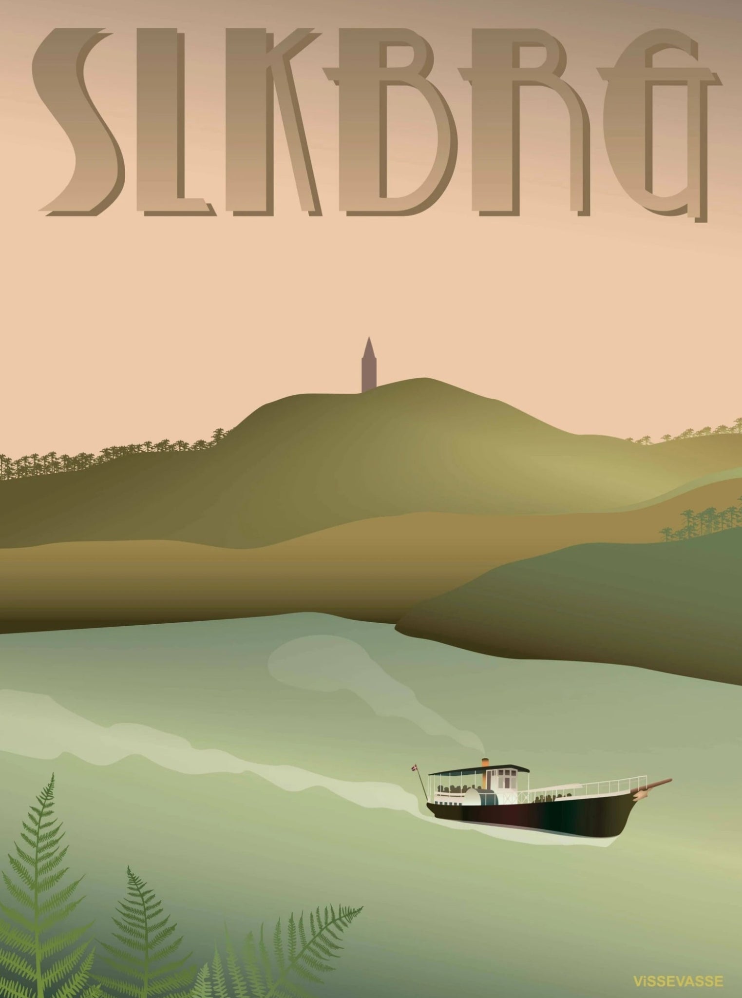 Vissevasse Silkeburg Hjejlen Poster, 30 X40 Cm