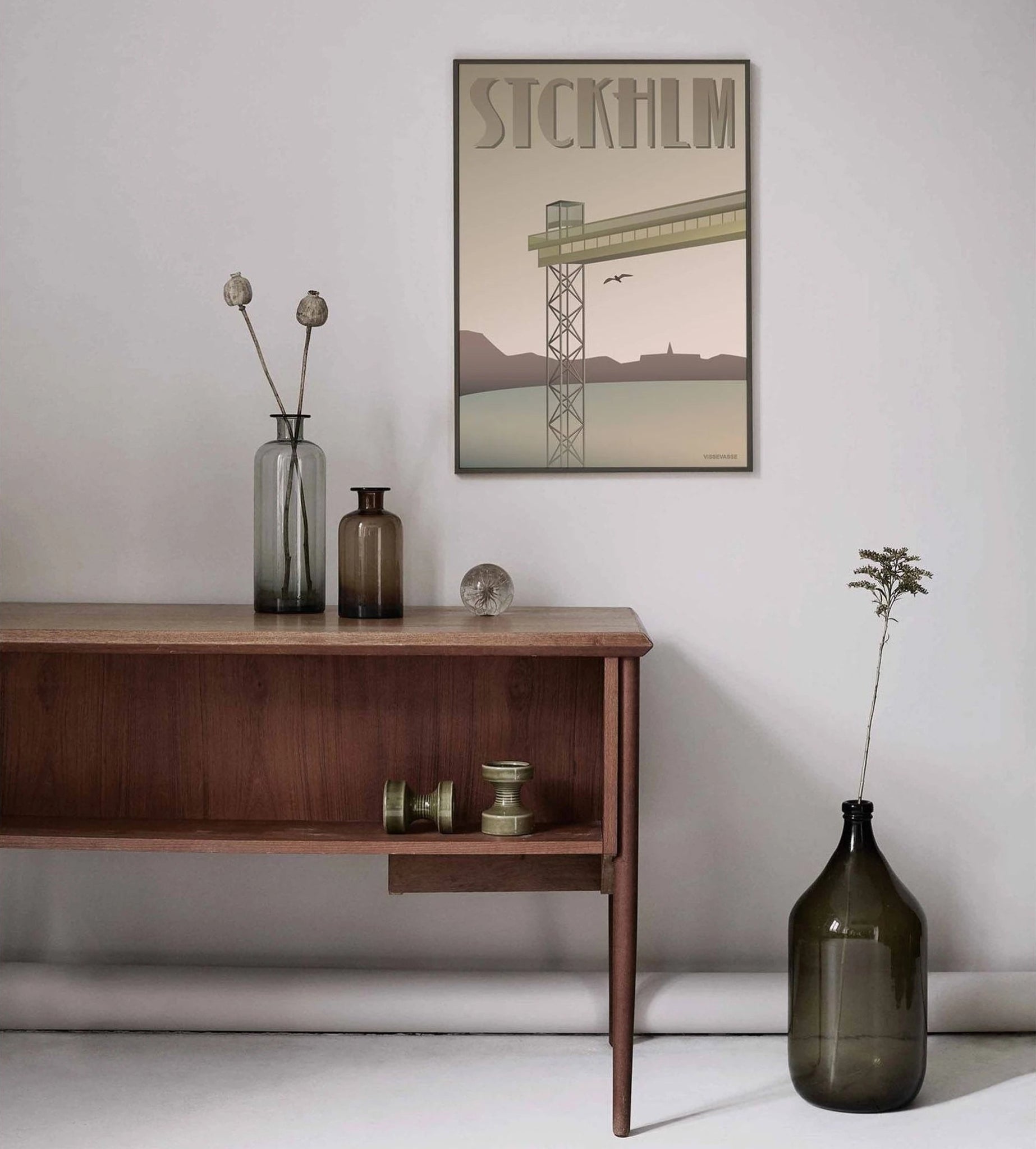 Vissevasse Stockholm Katarinaaufzug Poster, 15 X21 Cm