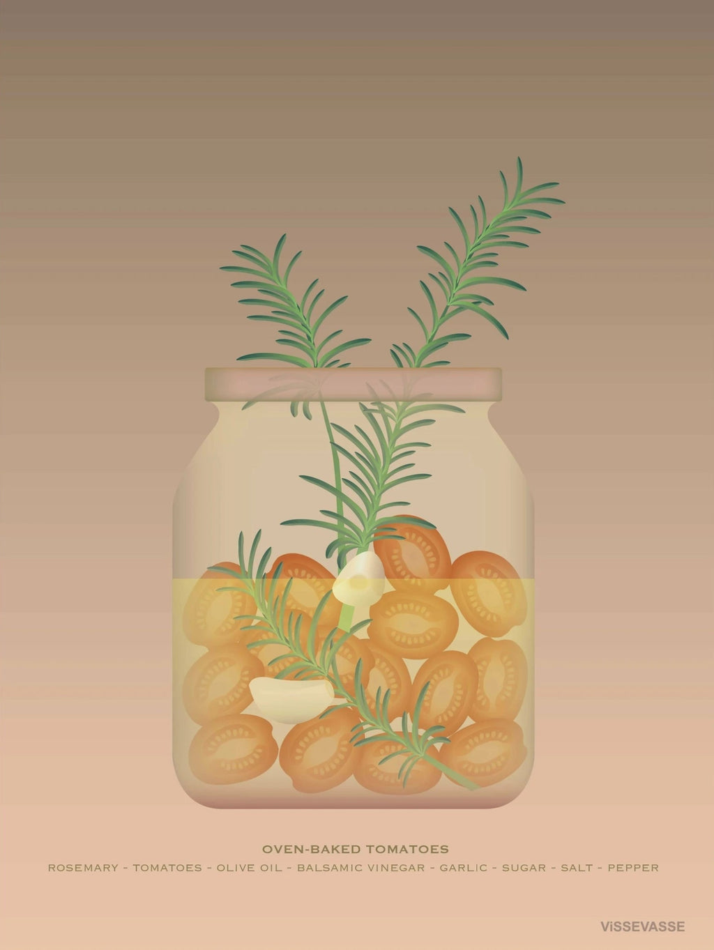 Vissevasse Oven Baked Tomatoes Poster, 50 X70 Cm