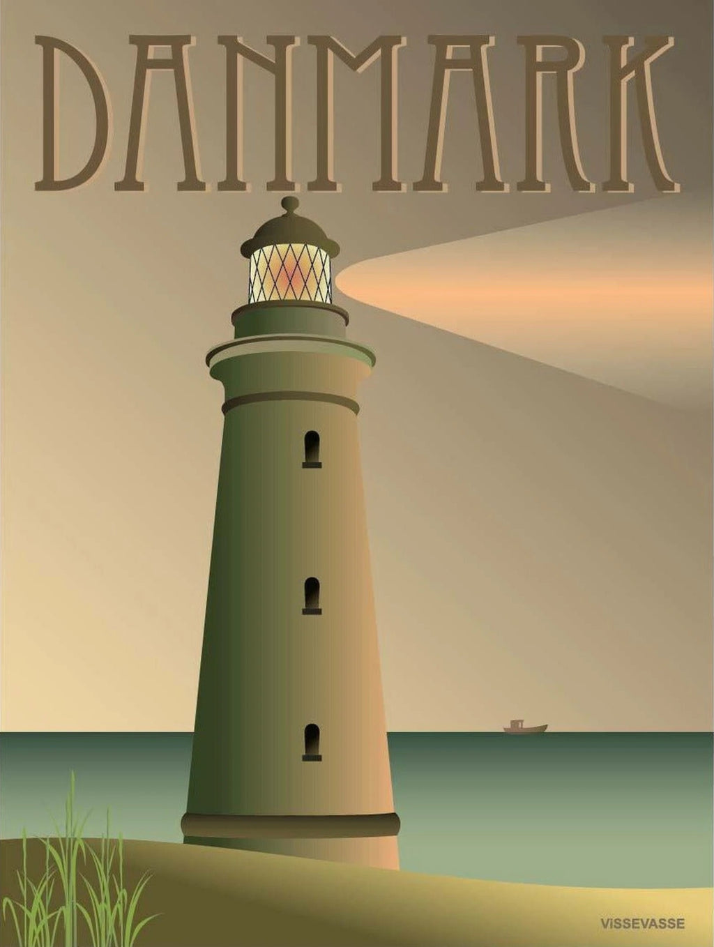 Vissevasse Denmark Lighthouse Poster, 30 X40 Cm