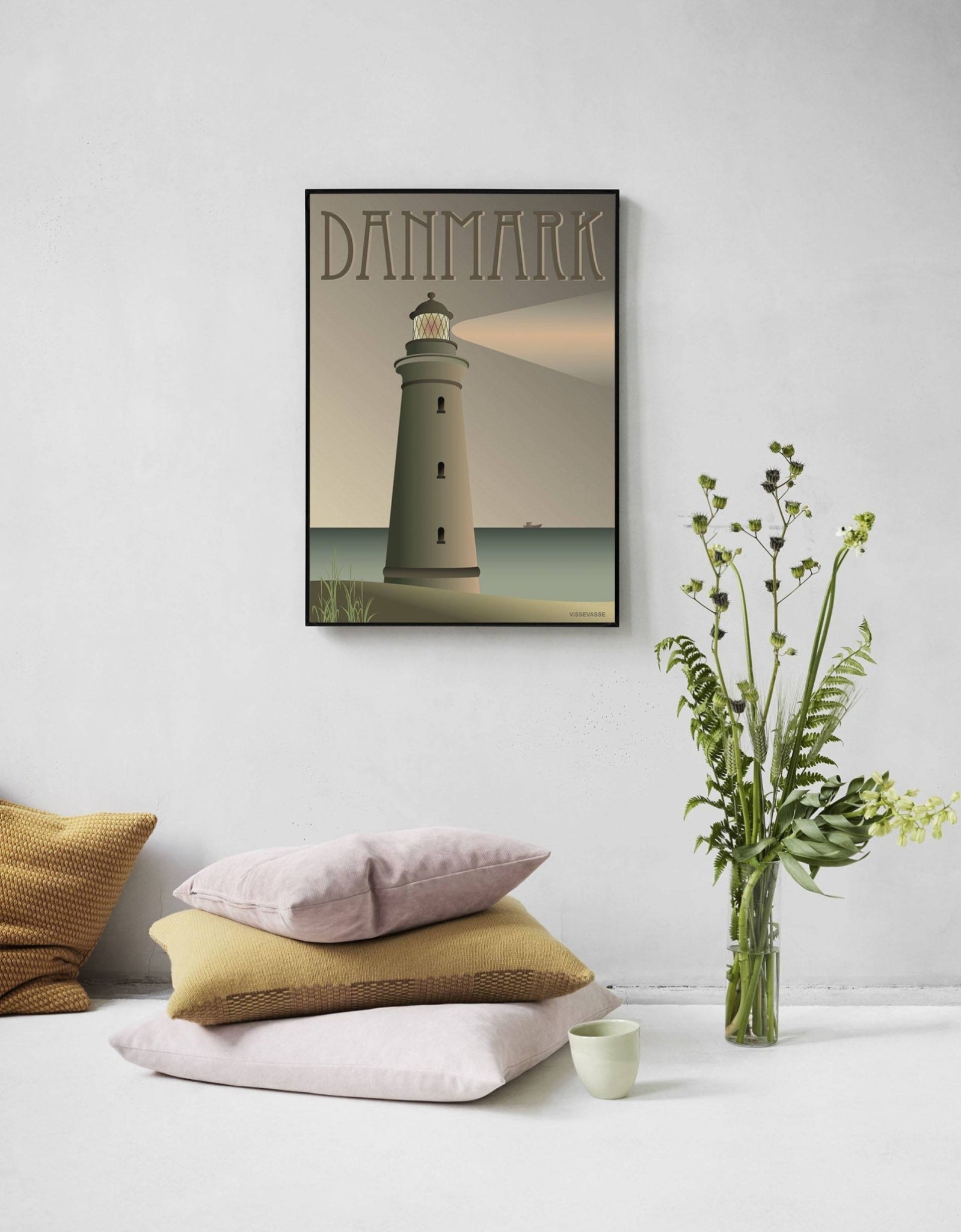 Vissevasse Denmark Lighthouse Poster, 15 X21 Cm
