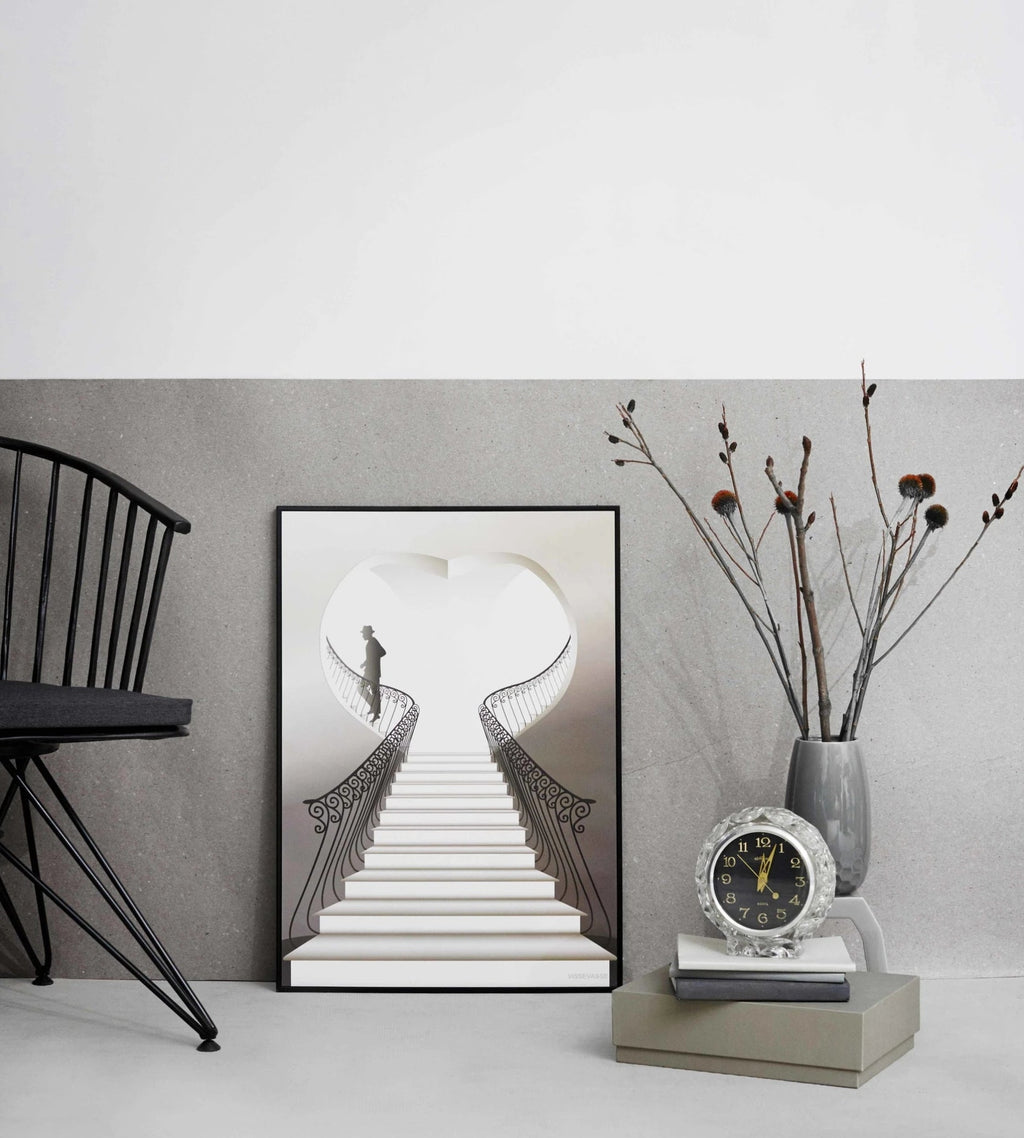 Vissevasse The Man On The Stairs Poster, 15 X21 Cm