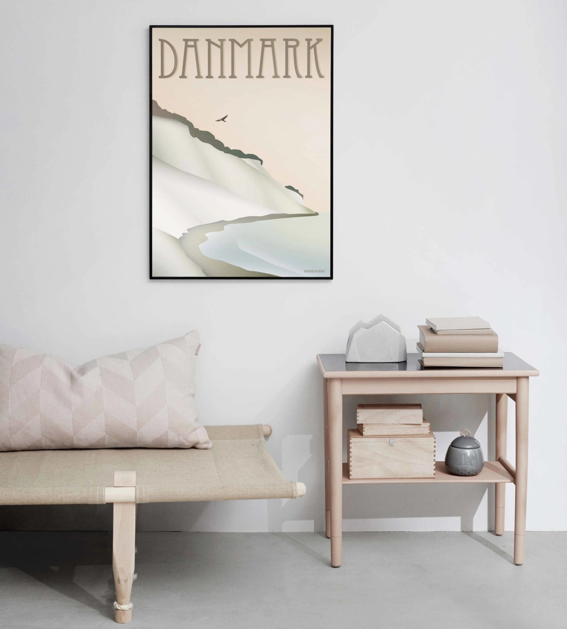 Vissevasse Denmark Cliff Poster, 15 X21 Cm
