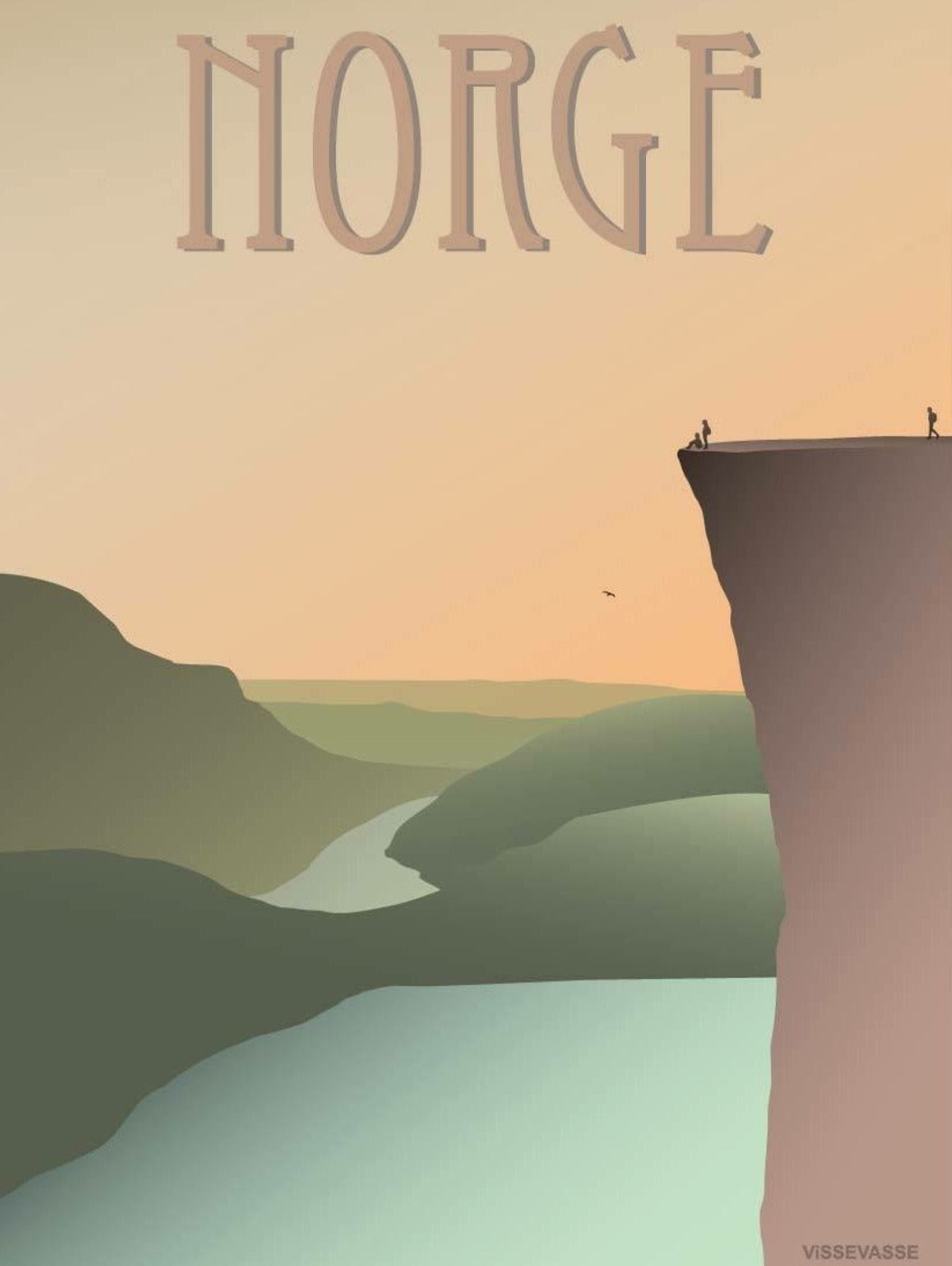 Vissevasse Norway Pulpit Rock Poster, 70 X100 Cm