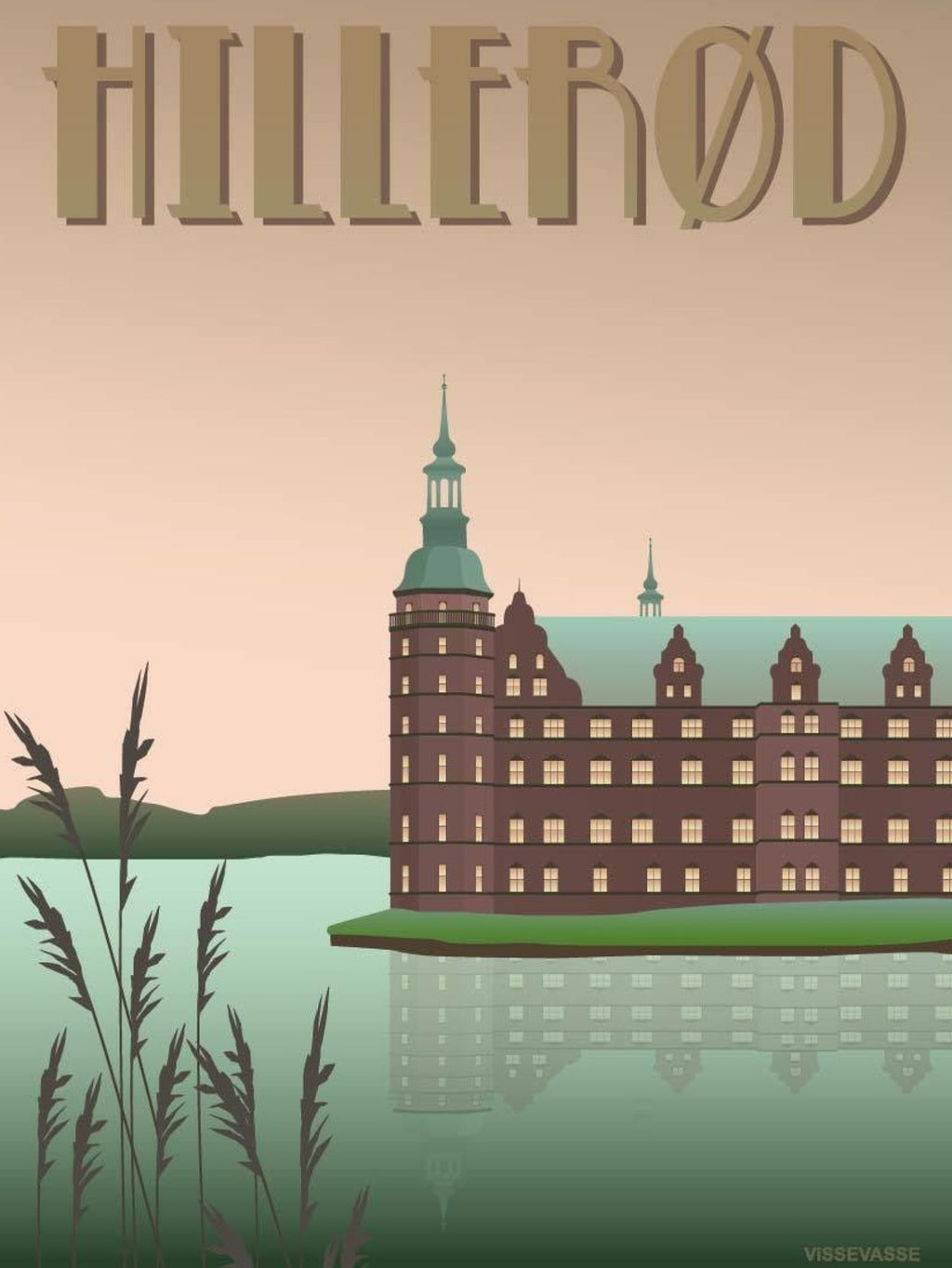 Vissevasse Hillerød Castle Poster, 50 X70 Cm