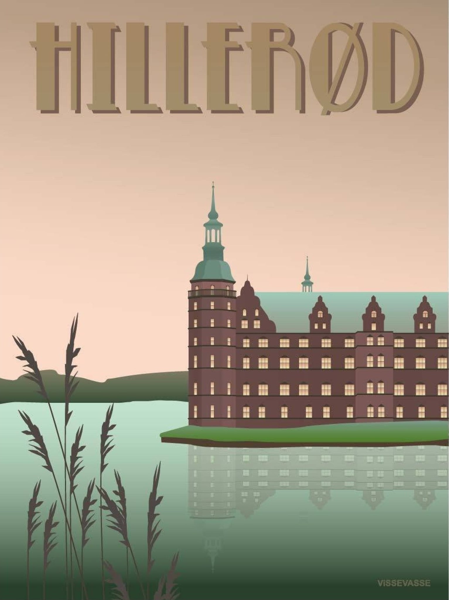Vissevasse Hillerød Castle Poster, 15 X21 Cm