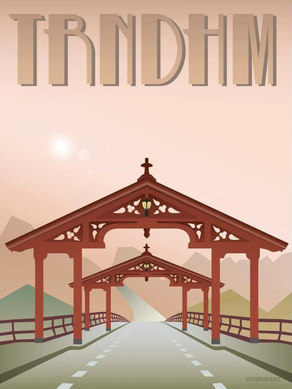 Vissevasse Trondheim Portal Of Happiness Poster, 70 X100 Cm