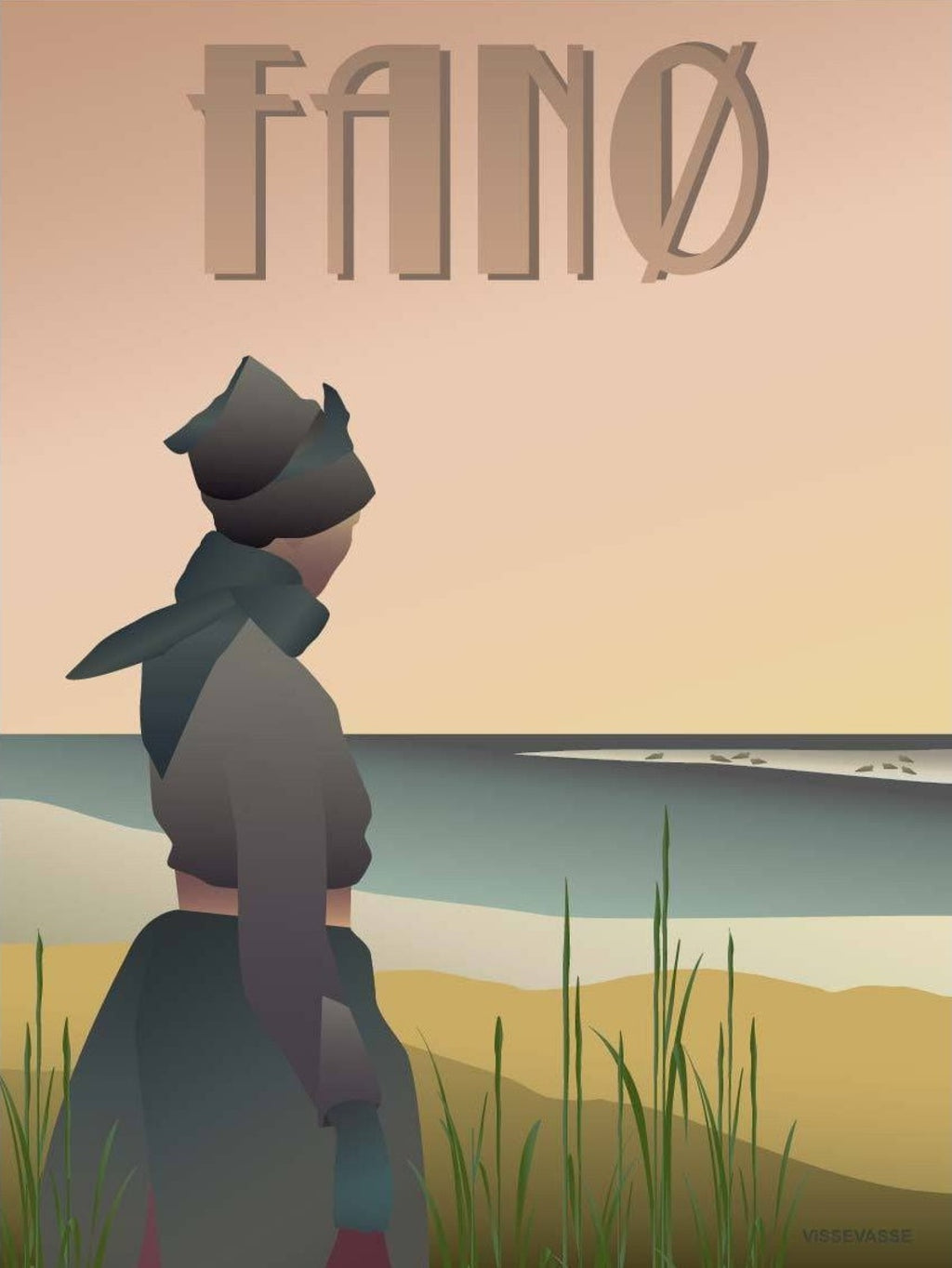 Vissevasse Fanø Girl Poster, 15 X21 Cm