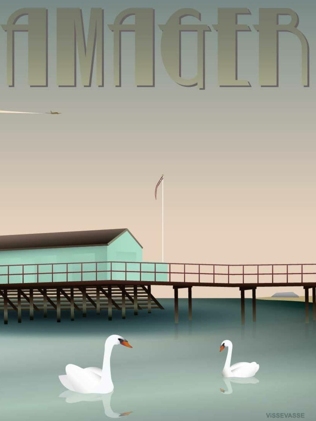 Vissevasse Amager Helgoland Poster, 30 X40 Cm